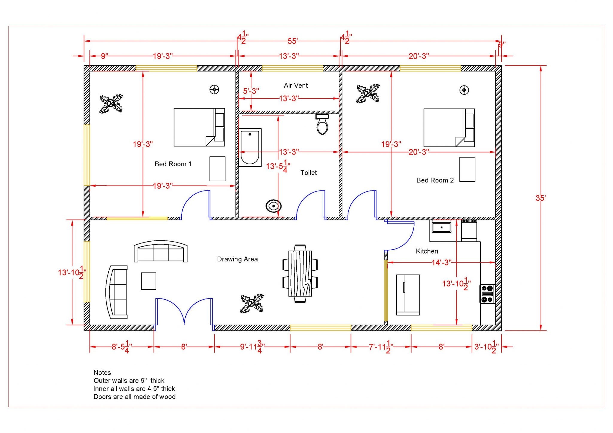 Floor Plan Sample Autocad - Autocad Plan Floor 2d House Floorplan Pdf ...
