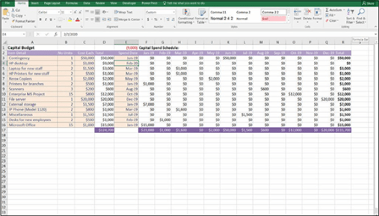 financial-modeling-in-excel-model-with-consistent-formulas-learn