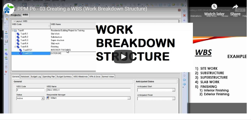 PRIMAVERA P6 TRAINING 03 Creating a WBS Work Breakdown Structure 2
