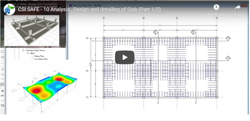 CSI SAFE - 10 Analysis , Design and detailing of Slab (Part 1/2) 1