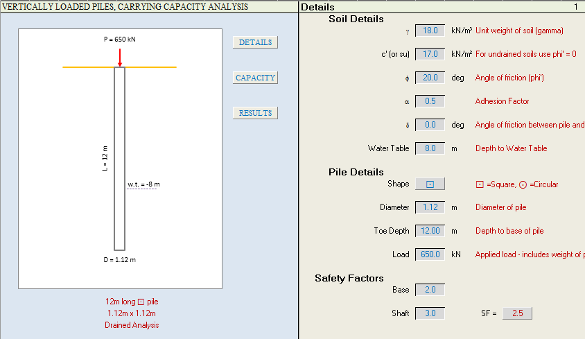 Pile Capacity Analysis Software 2
