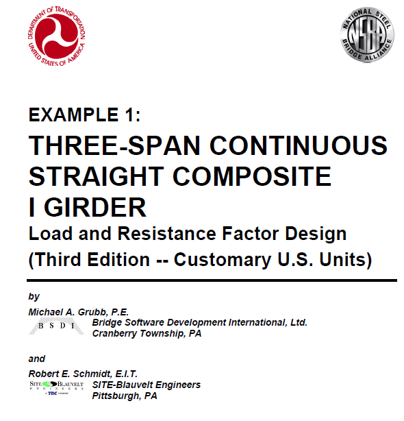 Three Span Continuous Straight Composite I Girder by AISI 2