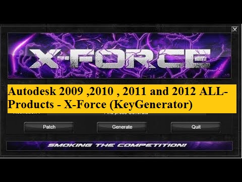 Autodesk 2009, 2010 , 2011 and 2012 ALL-Products - X-Force (KeyGenerator) 2