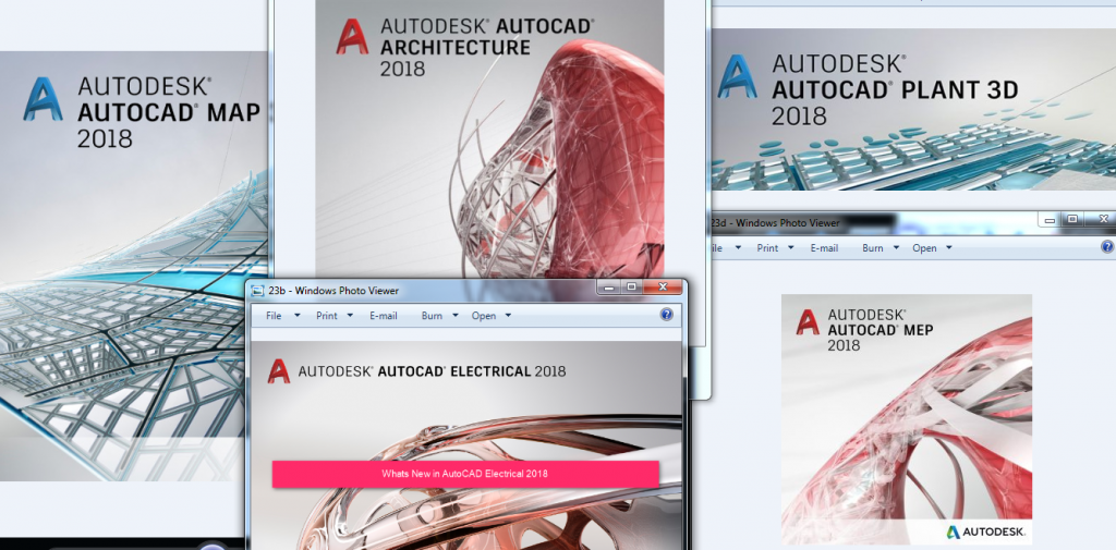 AutoCAD MAP 3D+ AutoCAD Architecture+ AutoCAD Electrical+ AutoCAD MEP+ AutoCAD Plant 3D (2018) (5 Software's) 2