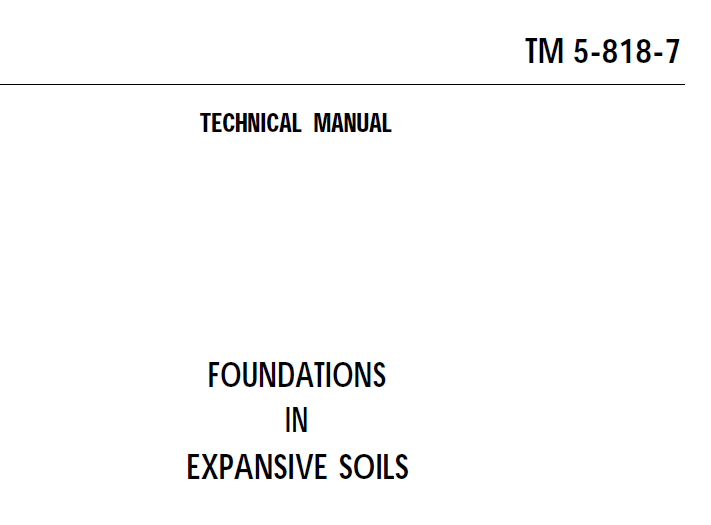 TECHNICAL MANUAL FOUNDATIONS IN EXPANSIVE SOILS 2