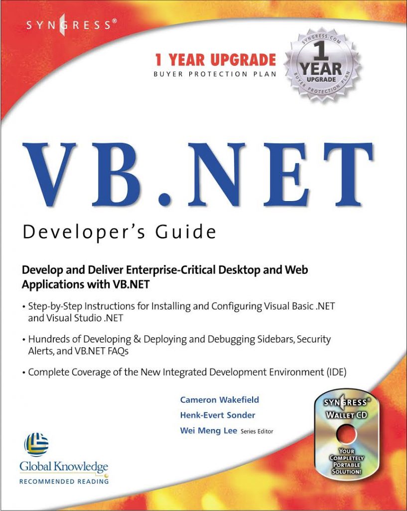 VB.net: Developer's Guide Book by CAMERON WAKEFIELD, Henk-Evert Sonder, and Wei-Meng Lee 7