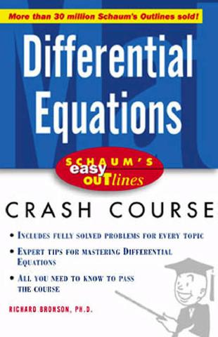 Schaum's Easy Outline Of Differential Equations / Edition 1 by Richard Bronson, Erin J. Bredensteiner 2