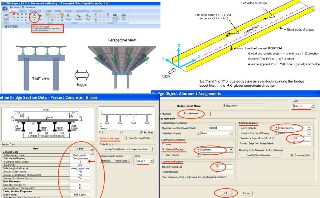 CSI Bridge - Two Equal Spans Bridge Step by step guide [discussed all parameters] 2