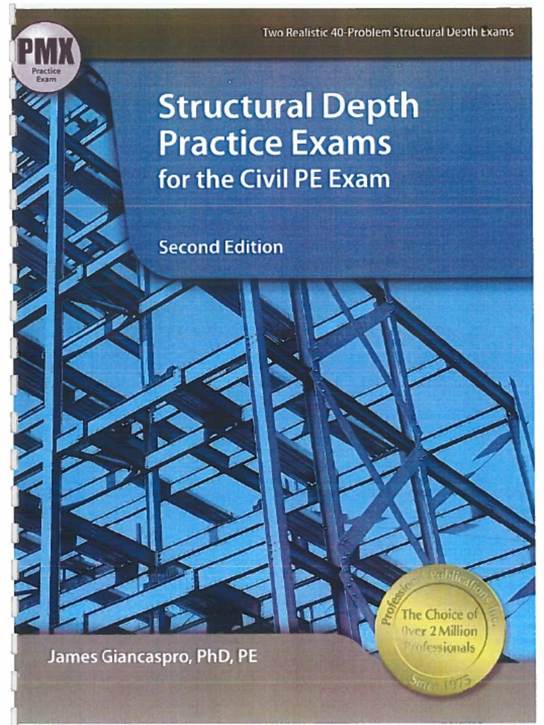Structural Depth Practice Exams for the Civil PE Exam Book by James Giancaspro 2
