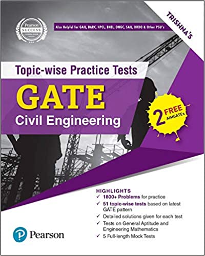 GATE (Civil Engineering) : Topic-wise practice tests (including 5 full length Mock Tests) by Pearson 2