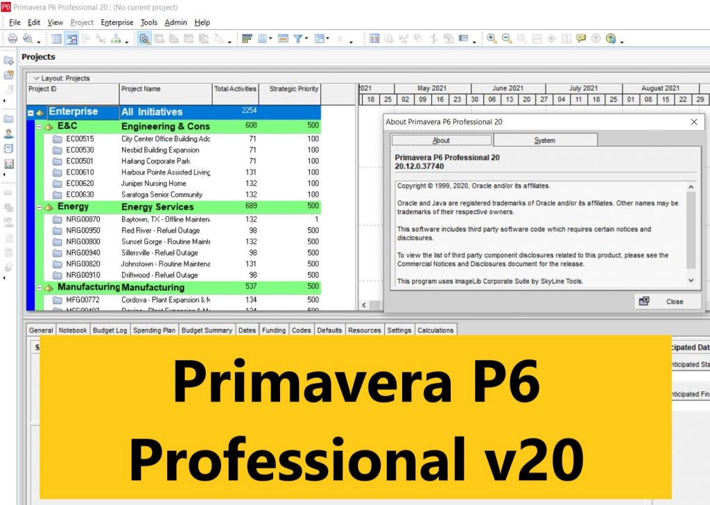 Primavera P6 Project Management Software (Version: 20) 15