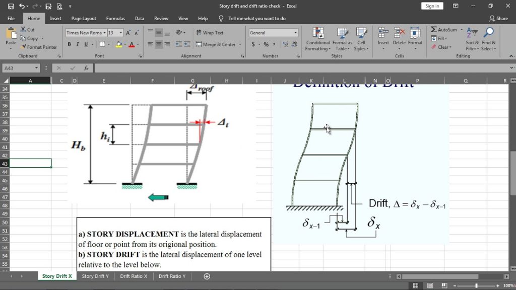 CSI ETABS - 09 - Story Displacement, Story Drift and Story Drift Ratio Part 1 2