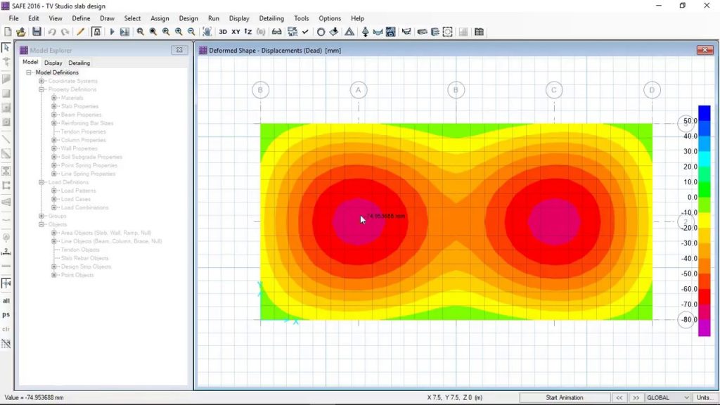 CSI ETABS - 17 - Design of Full Building (Concrete) TV Studio | Part 2 14