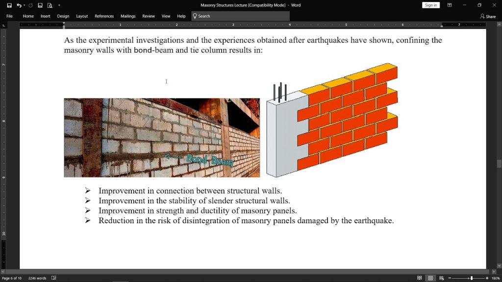 Lecture 4 Masonry as Infill Walls (Confined Wall) [ Masonry Structures ] | Part 3 2