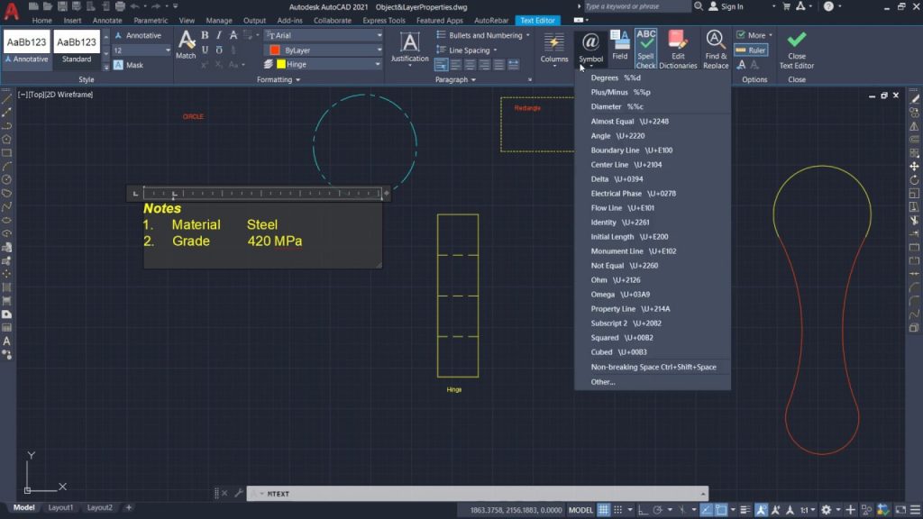 Text in AutoCAD (Single line and Multi line text commands) 8