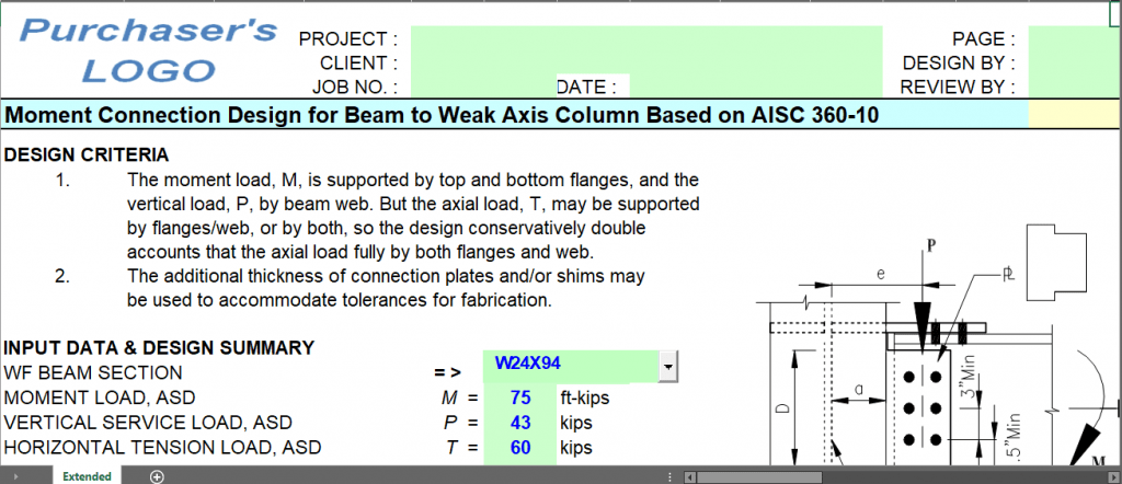 Moment Connection Design for Beam to Weak Axis Column Based on AISC 360-10 2