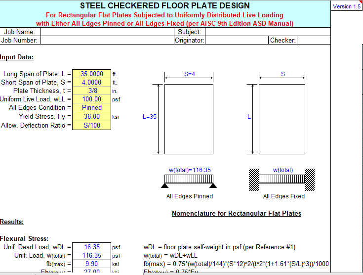 "FLRPLATE" --- STEEL CHECKERED FLOOR PLATE DESIGN 2