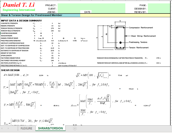 Shear & Torsion Design for Prestressed Member - Civil MDC