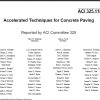 Accelerated Techniques for Concrete Paving (ACI 325.11R-01) 10