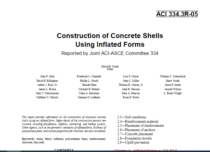 Construction of Concrete Shells Using Inflated Forms ACI 334.3R-05 2
