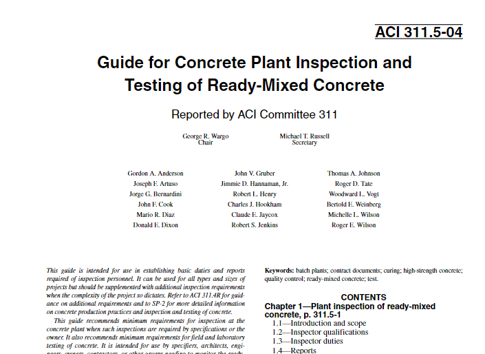 Guide for Concrete Plant Inspection and Testing of Ready-Mixed Concrete 2