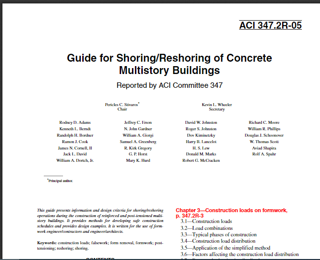Guide for Shoring/Reshoring of Concrete Multistory Buildings 2