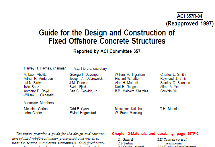 Guide for the Design and Construction of Fixed Offshore Concrete Structures 2