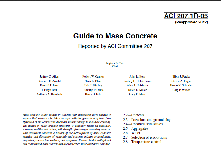 Guide to Mass Concrete 1