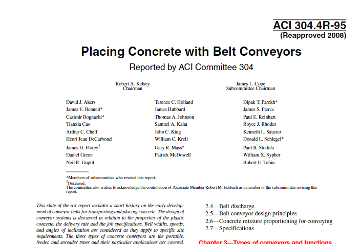 Placing Concrete with Belt Conveyors ACI 304.4R-95 1