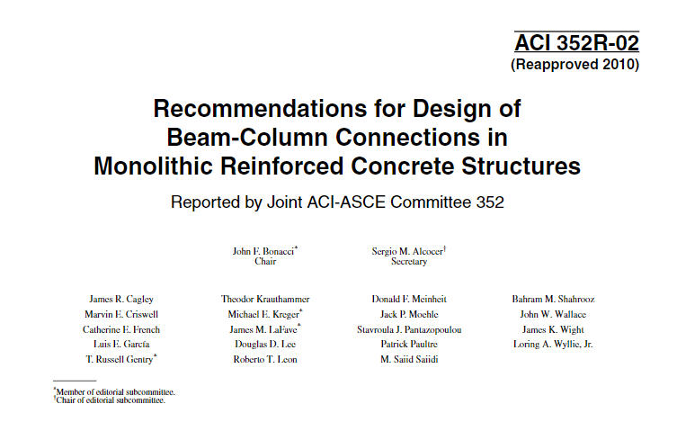 Recommendations for Design of Beam-Column Connections in Monolithic Reinforced Concrete Structures 2
