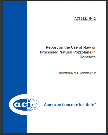 Report on the Use of Raw or Processed Natural Pozzolans in Concrete 2