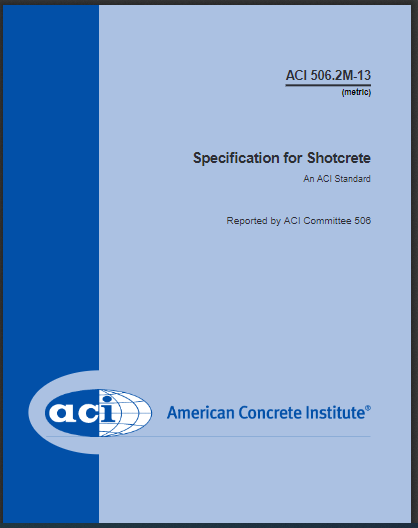 Specification for Shotcrete (ACI 506.2M-13) 15