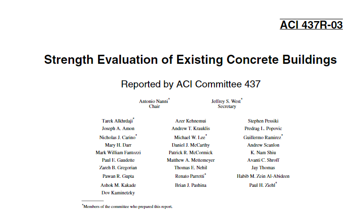 Strength Evaluation of Existing Concrete Buildings 2