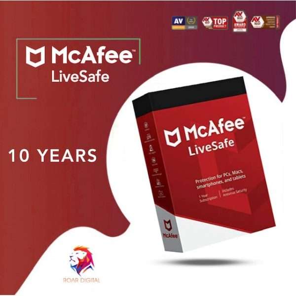 McAfee LiveSafe Internet Security Antivirus 1 PC - 10 YEARS - Key 1
