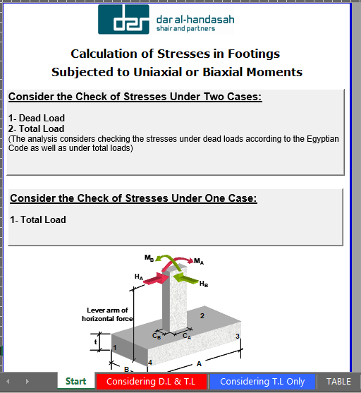 Calculation of Stresses in Footings Subjected to Uniaxial or Biaxial Moments 2