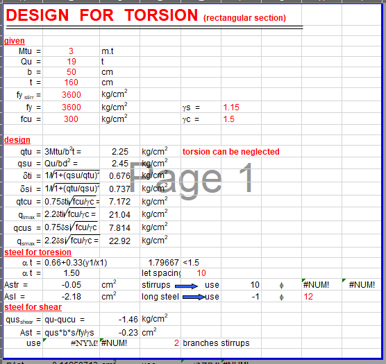 DESIGN FOR TORSION (rectangular section) 1
