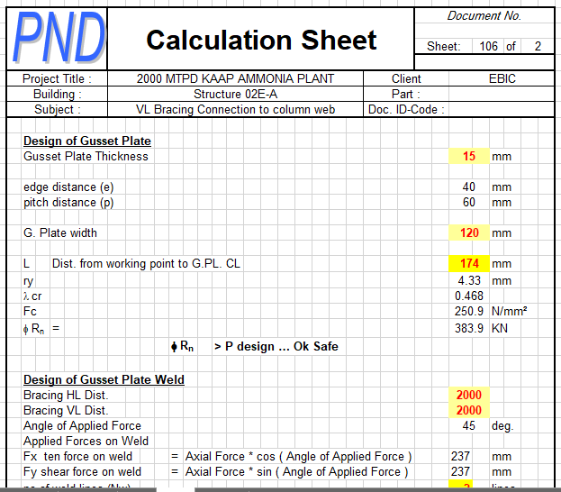 VL Bracing Connection to column web 4